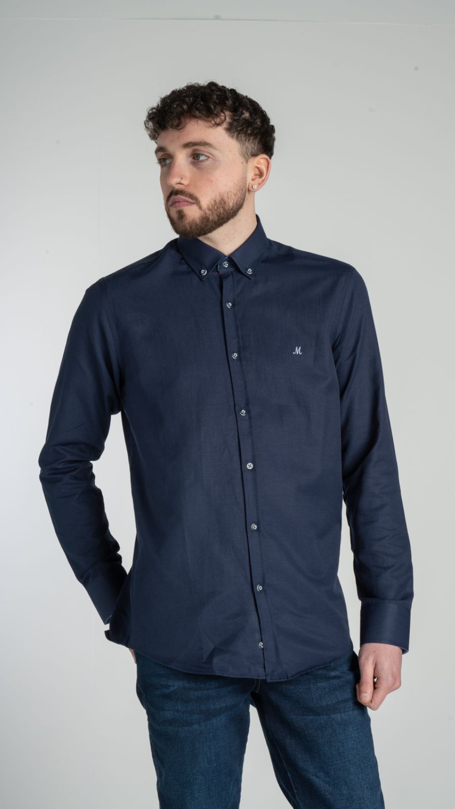 Lolland Dark Navy Oxford Shirt