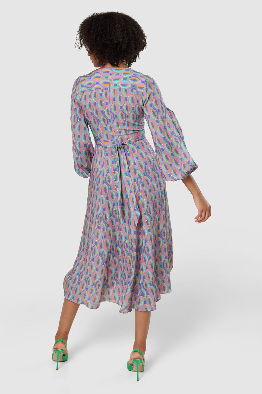 Loyola Purple Split Sleeve Dress