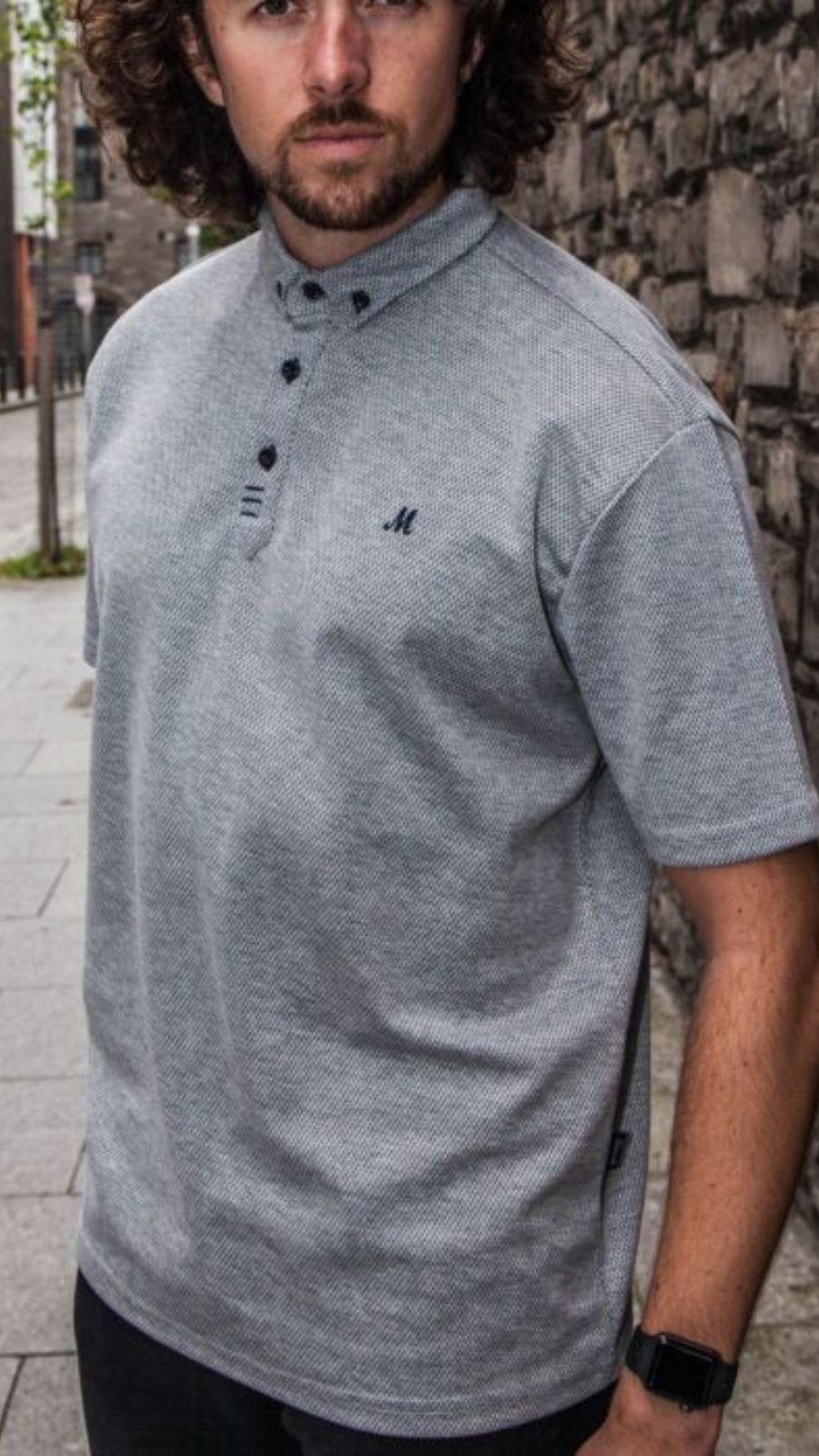 Reshmi Grey Piquet Polo