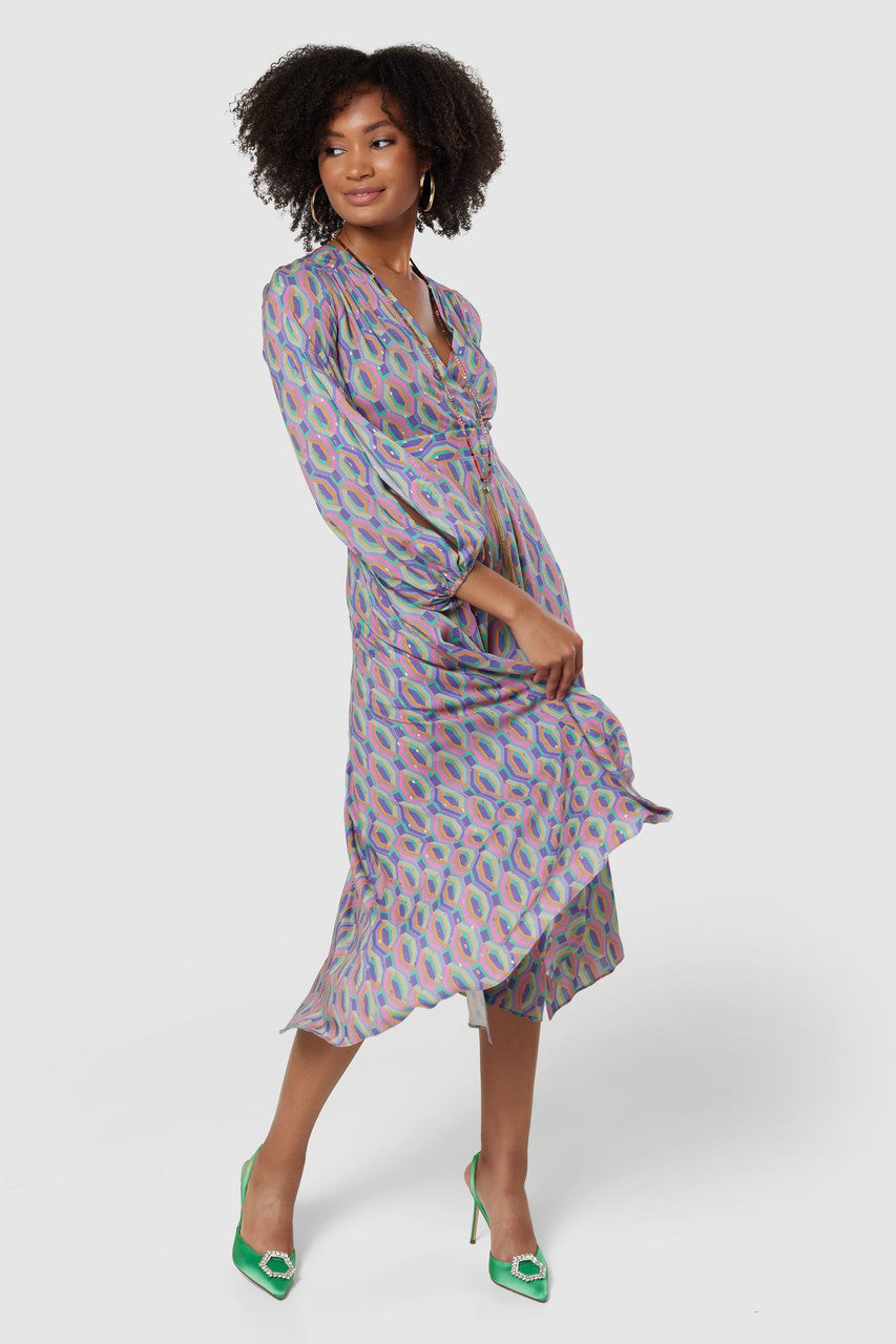 Loyola Purple Split Sleeve Dress