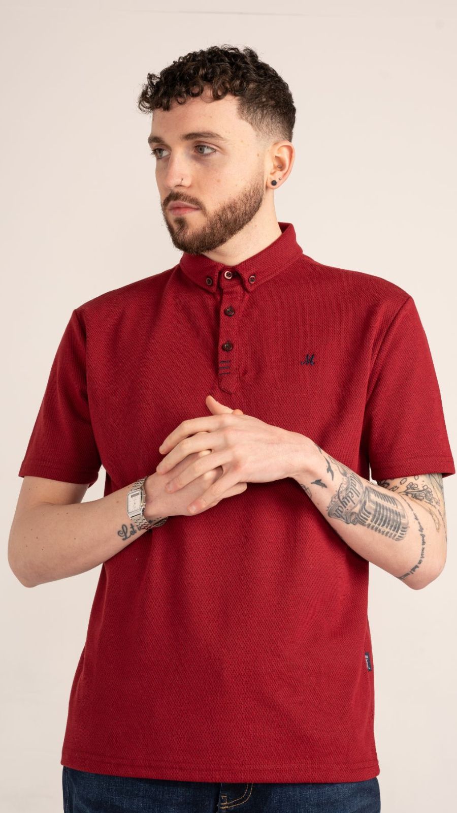 Reshmi Burgundy Piquet Polo