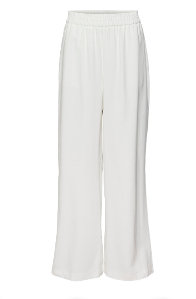 Carmen White High Rise Wide Trousers