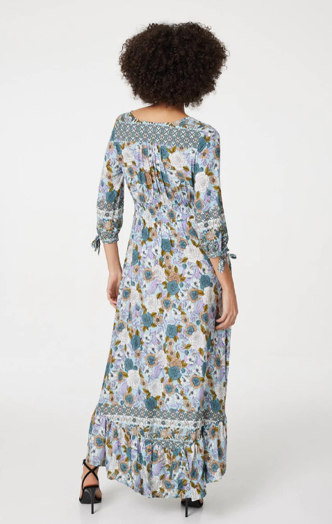 Sibeal Green Floral Maxi Dress