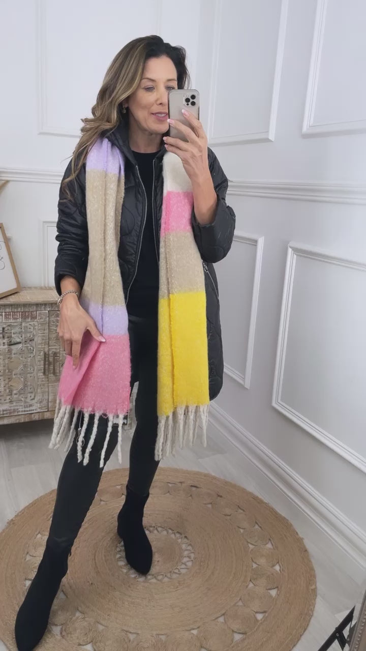 Bea Strawberry Pink Soft Scarf