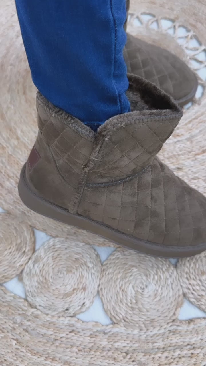 Glenda Brown Faux Fur Boots