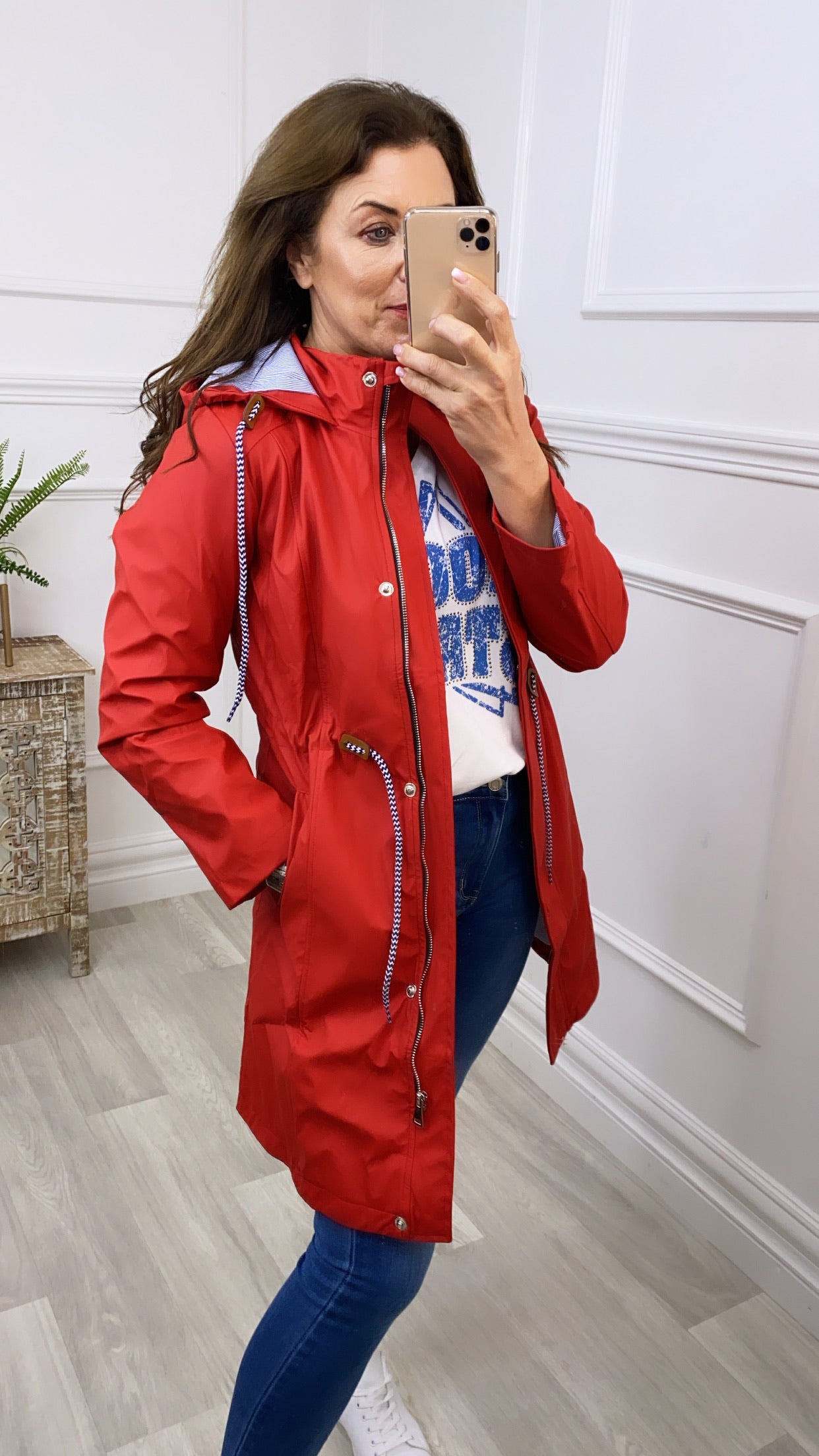 Charlotte Red Rain Jacket
