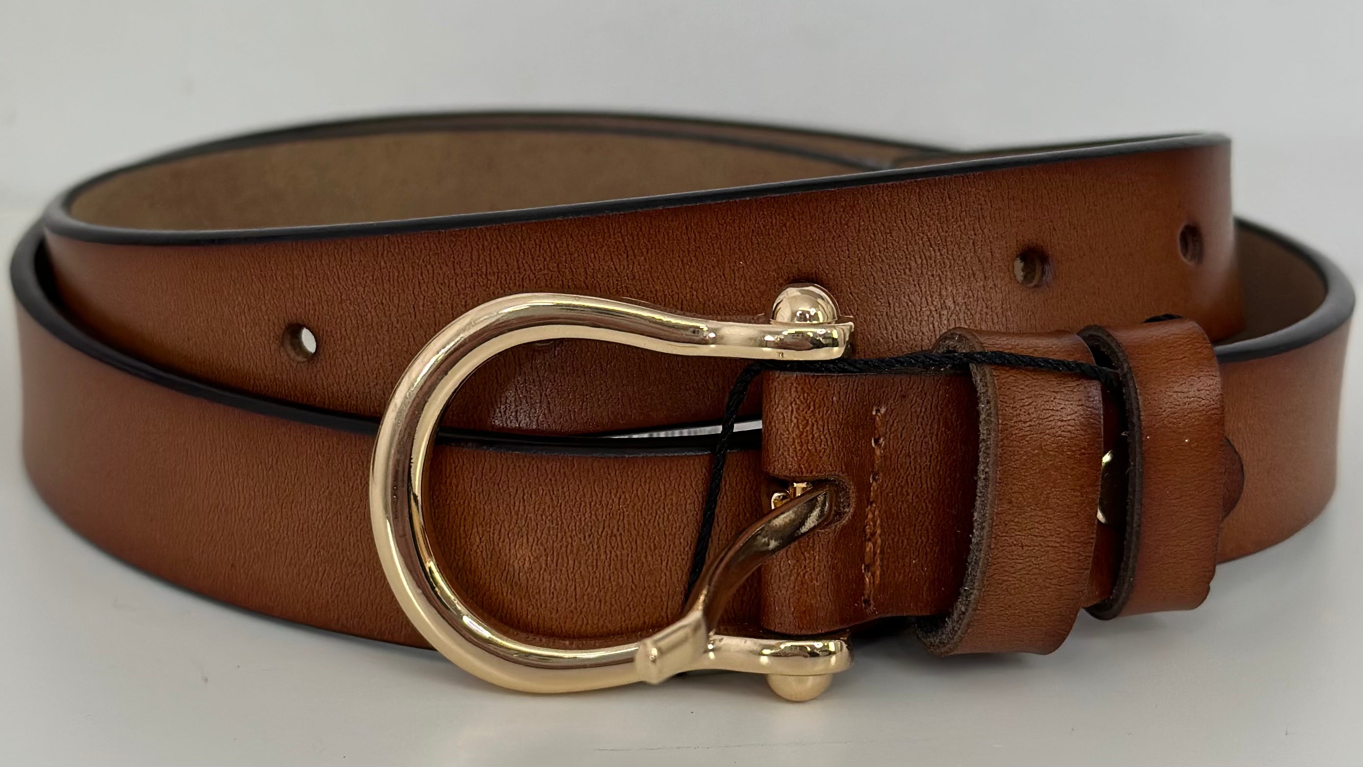 Keeva Camel Leather Jeans Belt