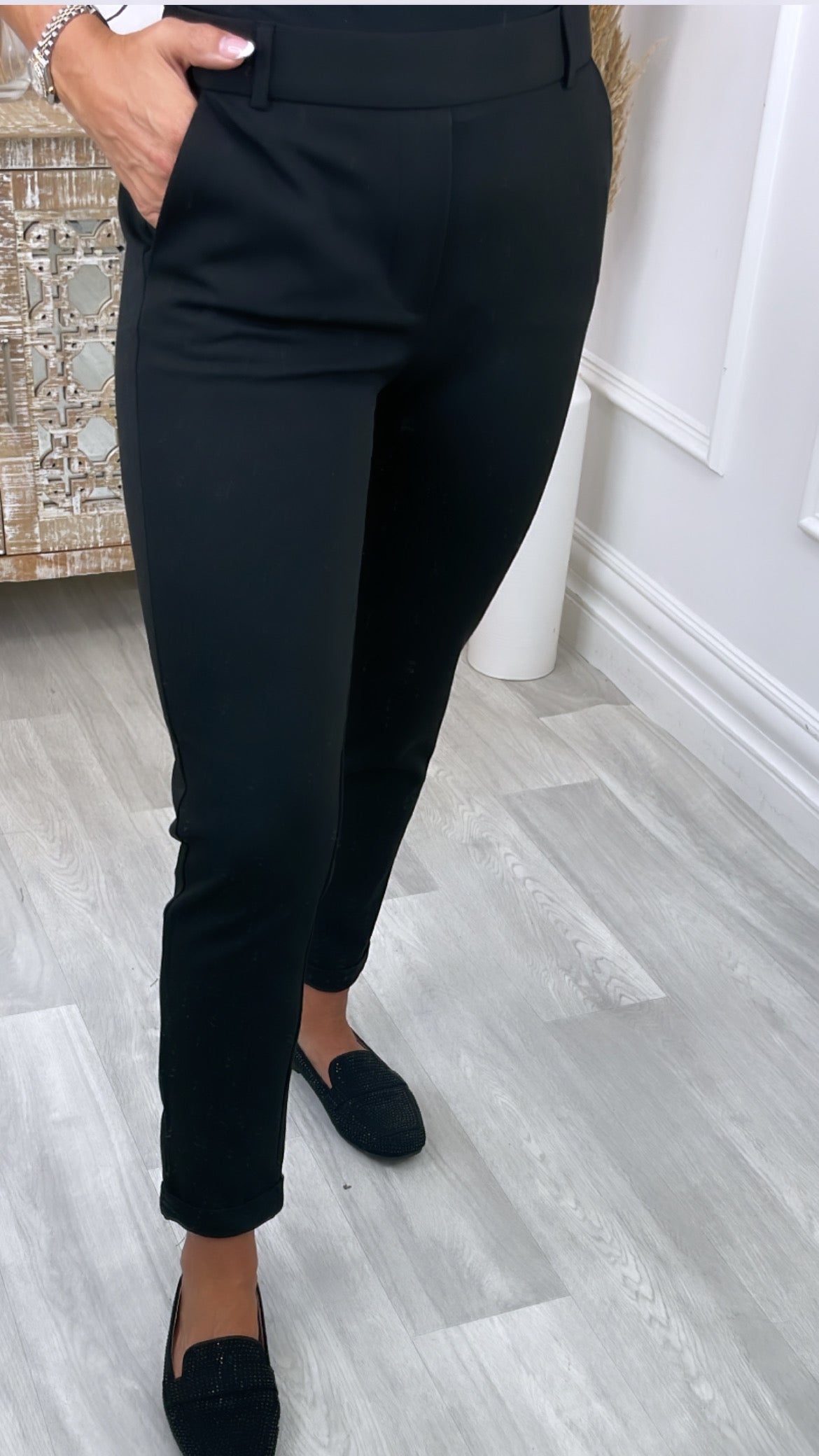 Maya Black Tailored Trousers