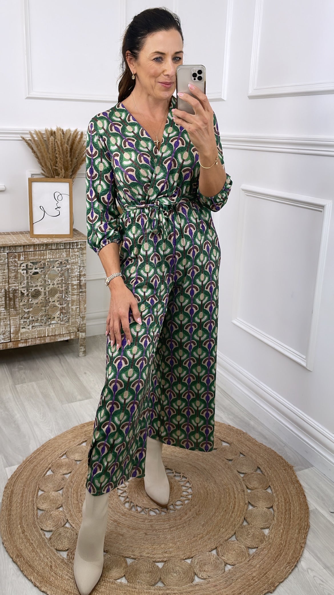 Jenny Green Wrap Jumpsuit
