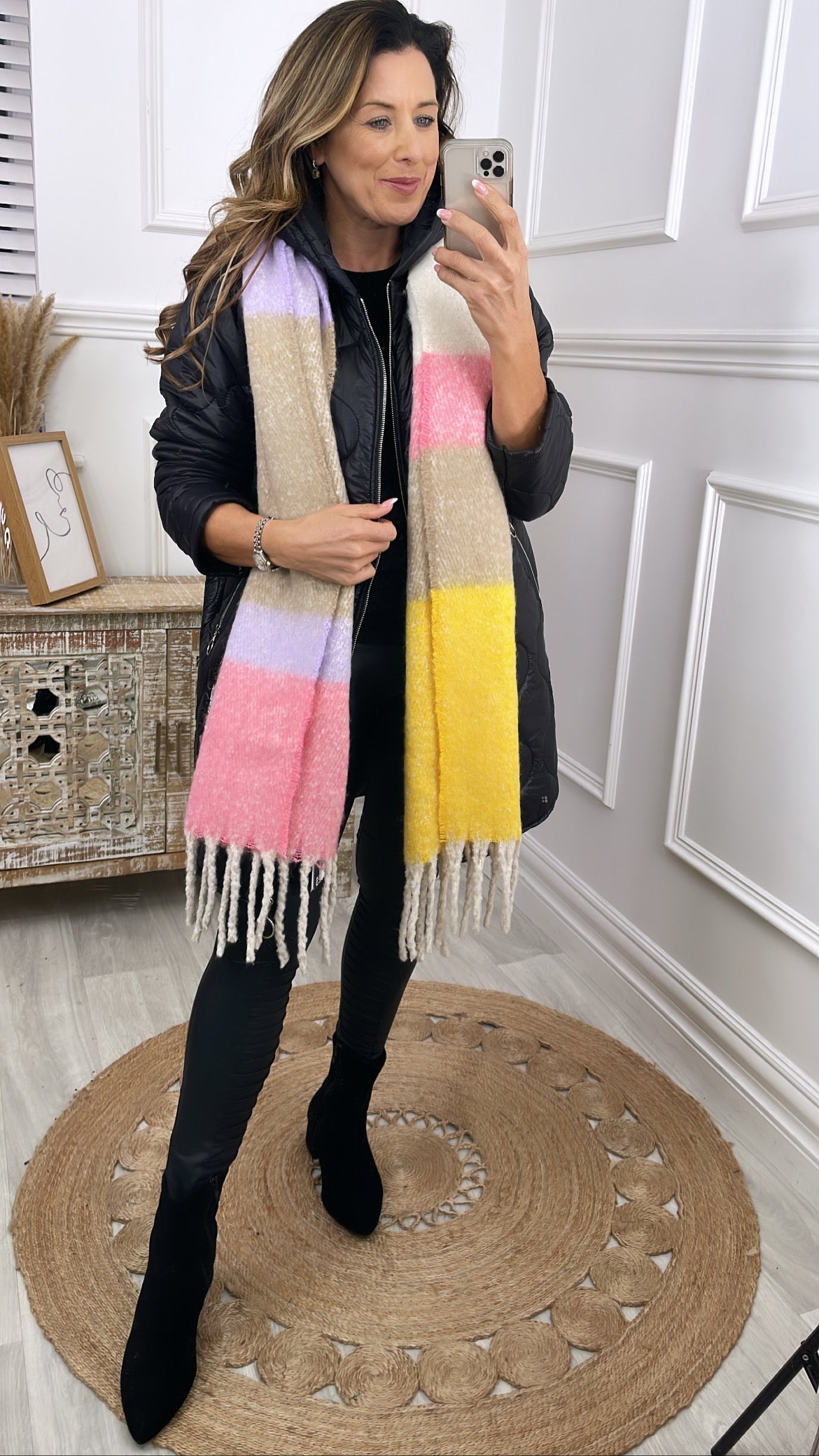 Bea Strawberry Pink Soft Scarf