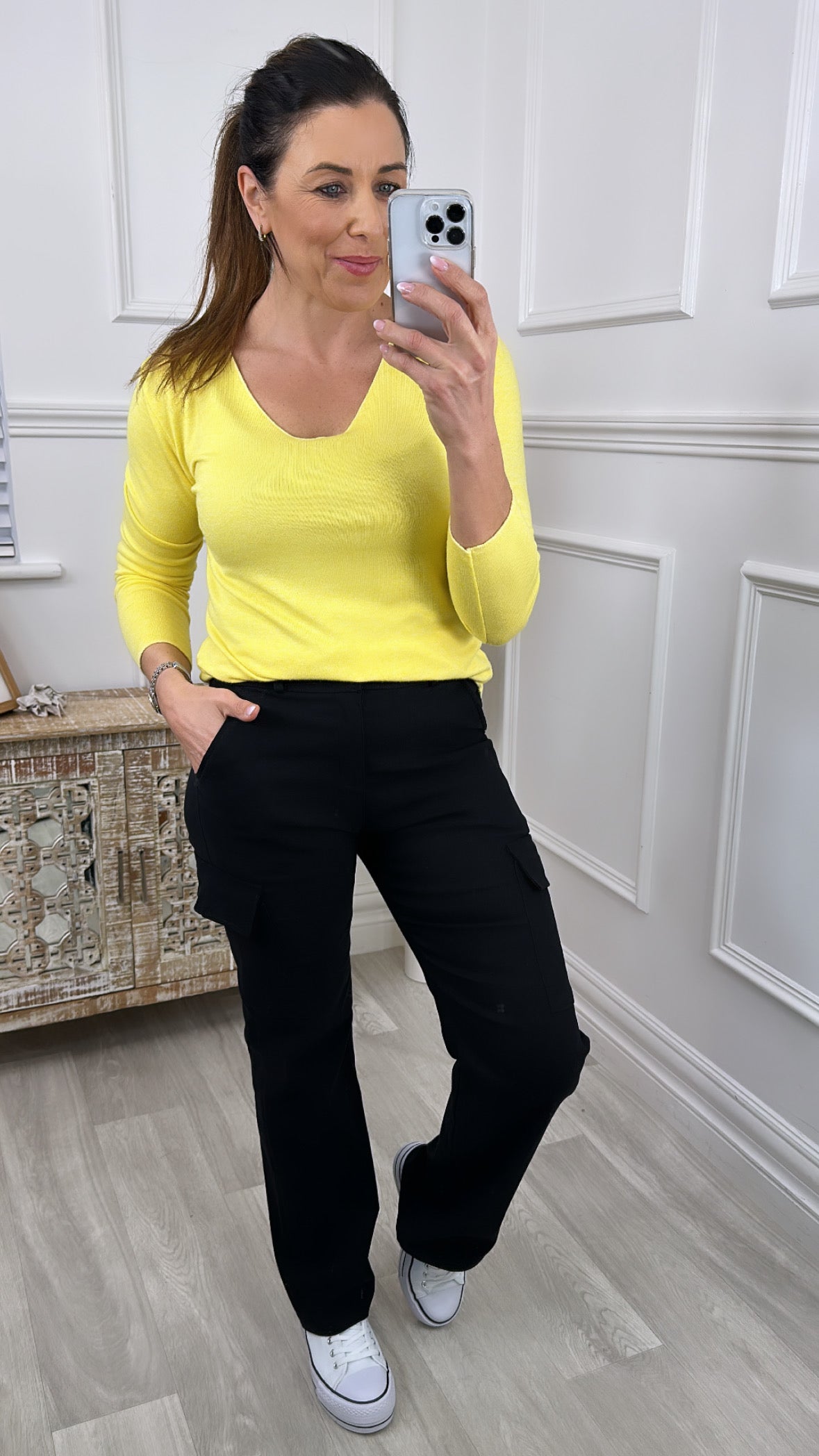 Ayda Yellow Fine Knit Top