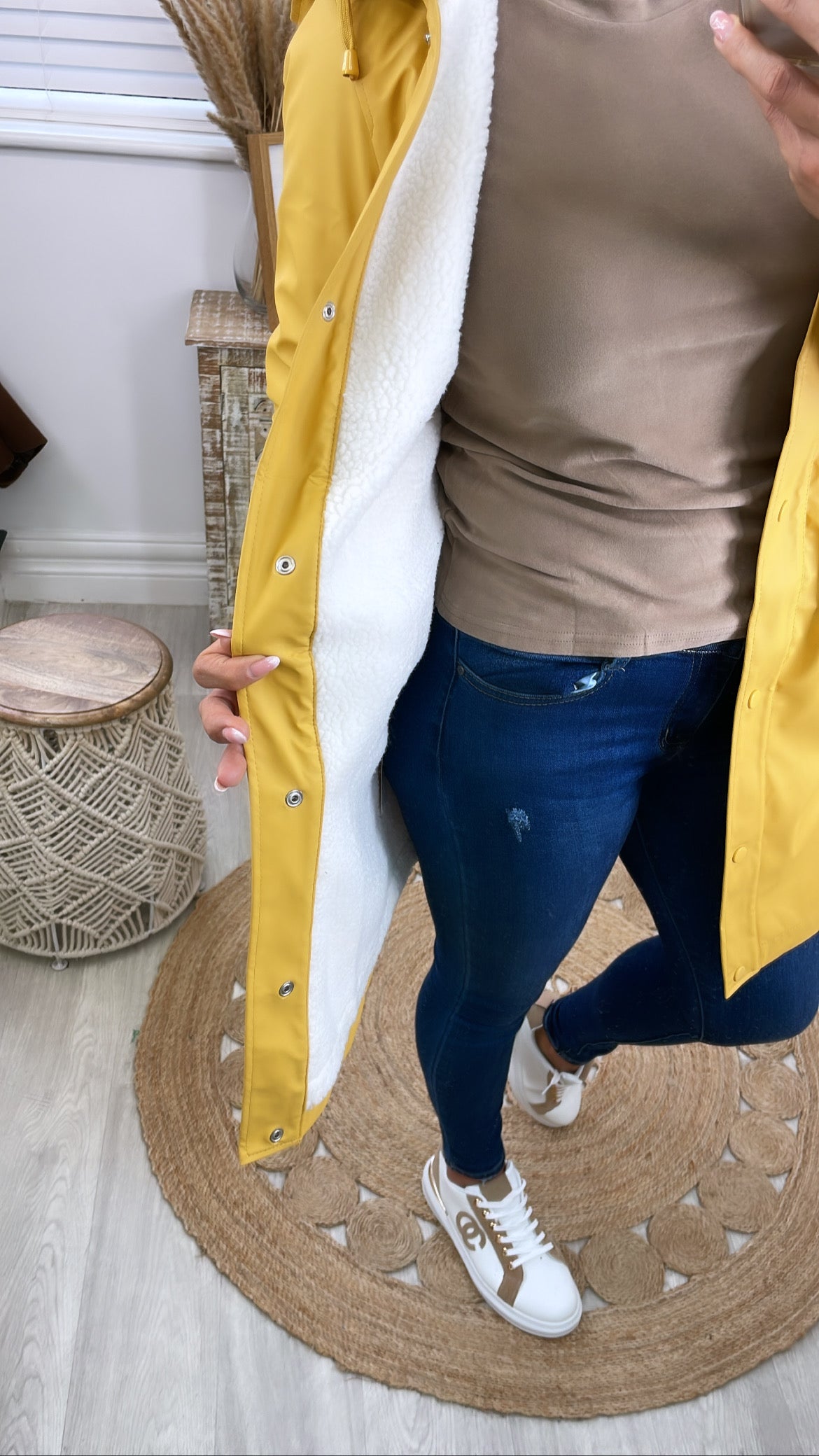 Asta Yellow Amber Long Rain Jacket