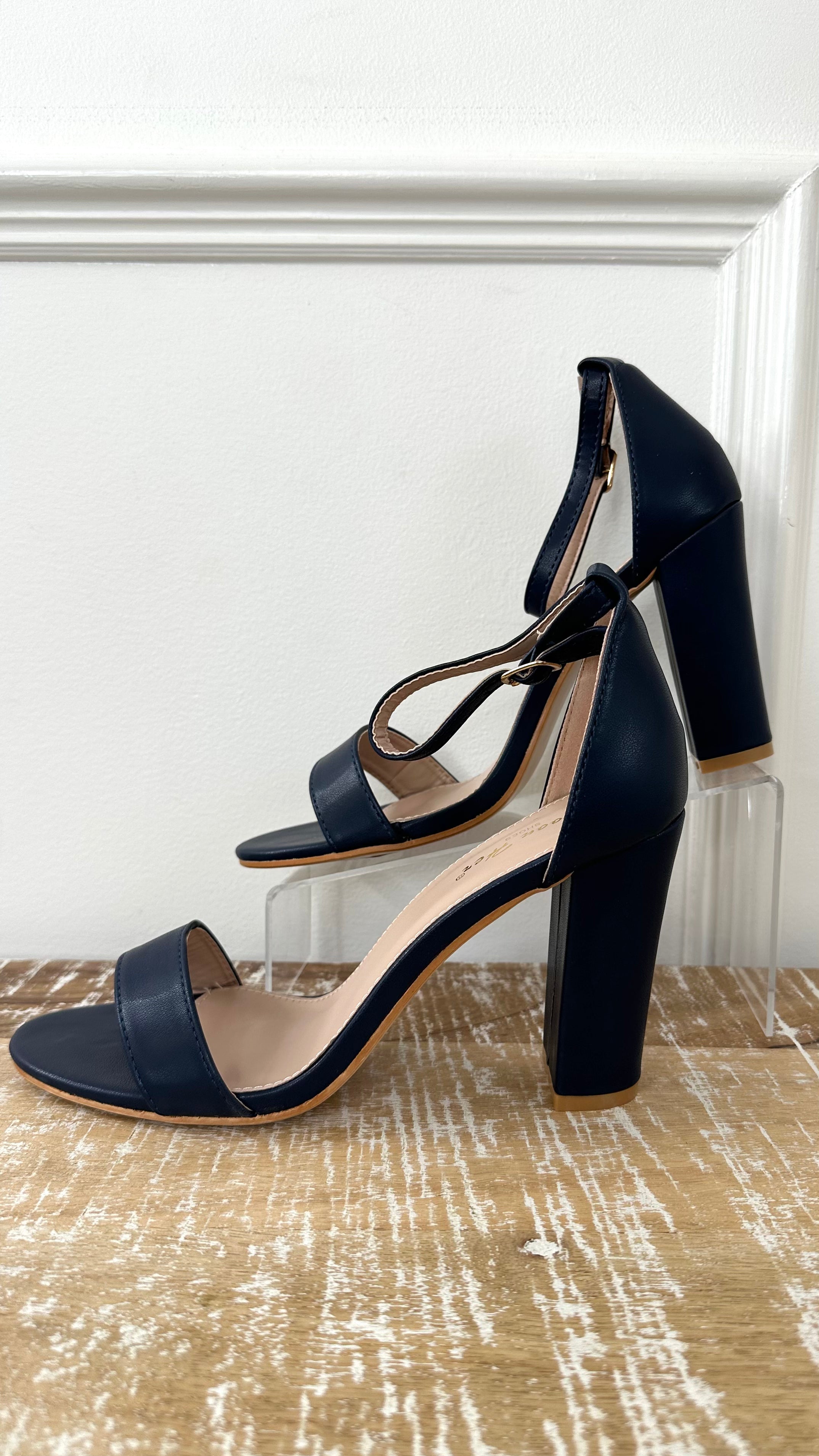 Ciara Navy Strap Sandals