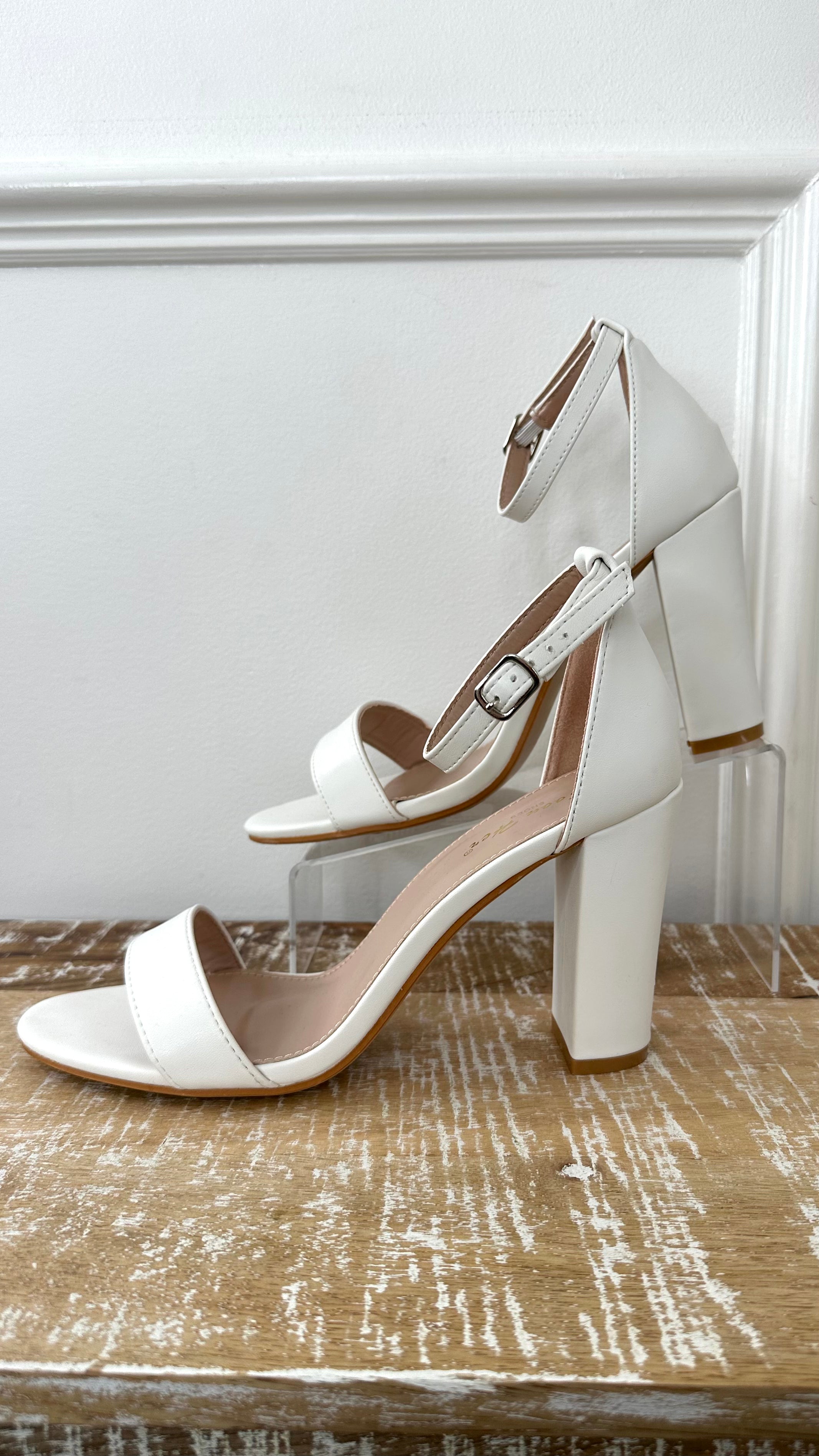 Ciara White Strap Sandals