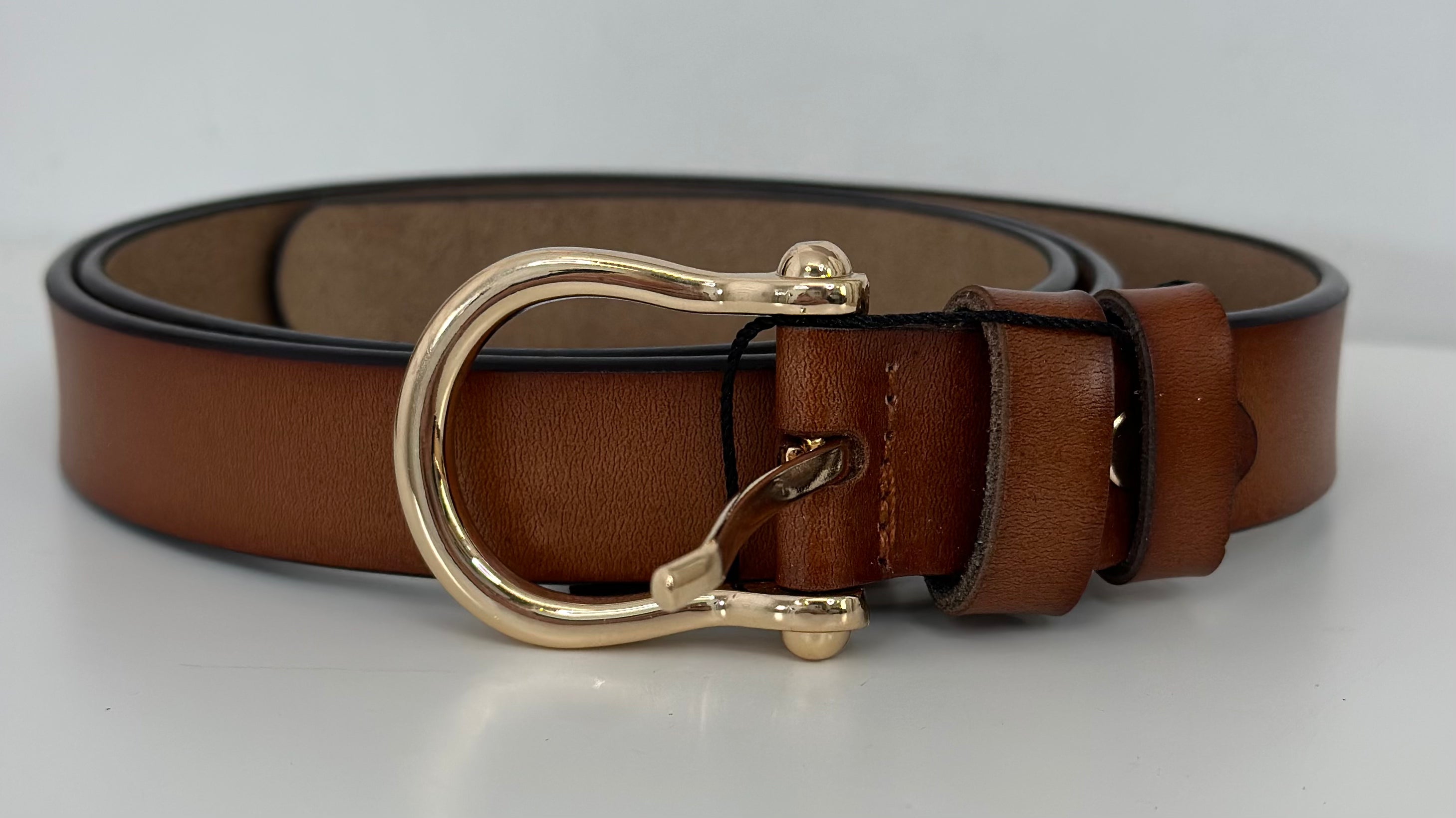 Keeva Camel Leather Jeans Belt