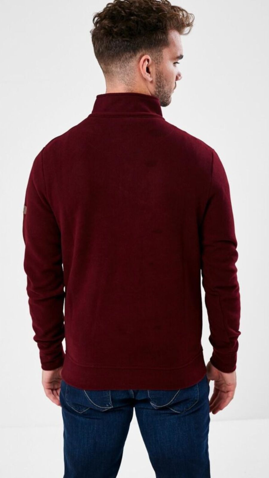 Kentucky Burgundy Half Zip Sweater
