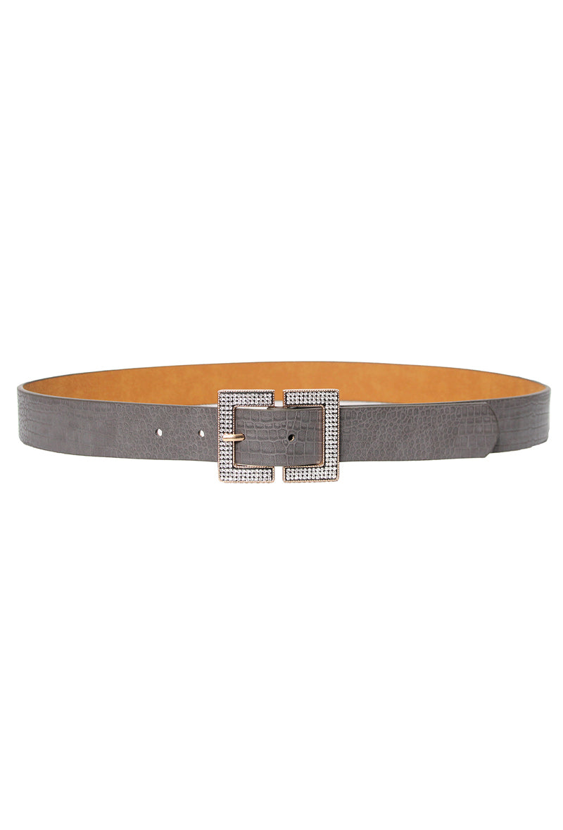 Dee Grey Diamante Buckle Belt