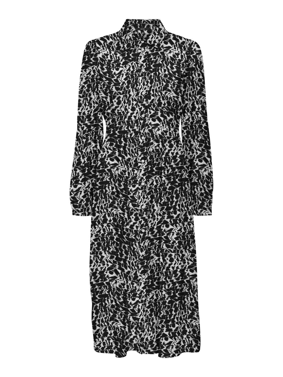 Rita Black Shirt Midi Dress