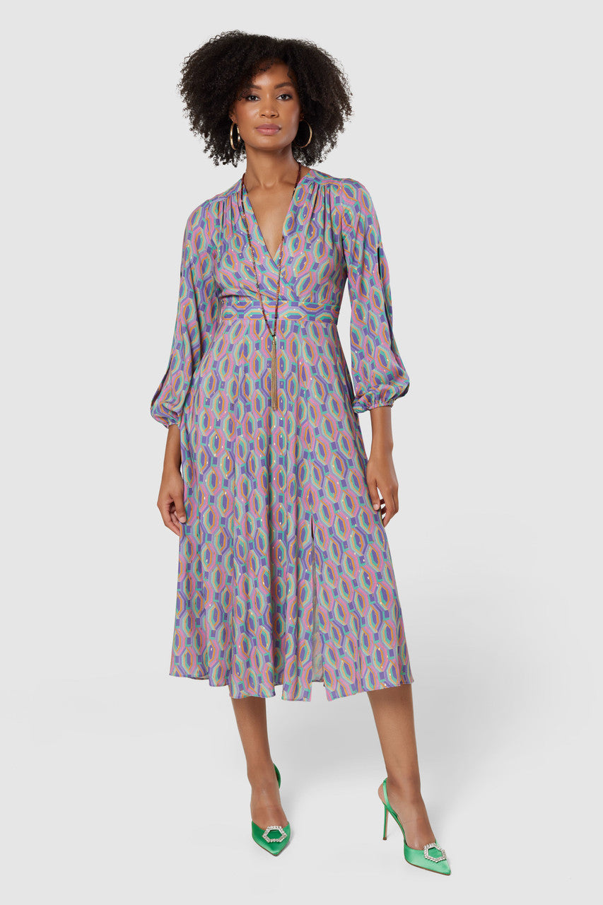 Loyola Purple Split Sleeve Dress